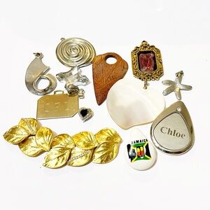 12 Pendant Charms Mixed Style Materials Colors Sizes